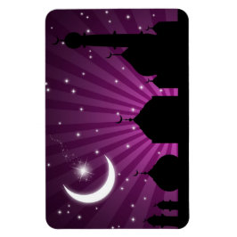 Mosque Silhouette Paarse nacht - Flexibel magneet