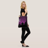 Mosque Silhouette Paarse nacht Tote Bag (Op model)