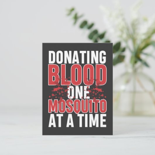 Mosquito Camping Camper Natuur Adventure Hiker Briefkaart (Staand voorkant)