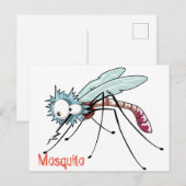 Mosquito cartoon briefkaart (Voorkant / Achterkant)
