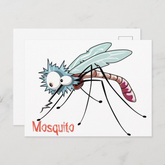 Mosquito cartoon briefkaart (Voorkant / Achterkant)