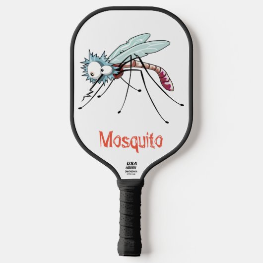 Mosquito cartoon pickleball paddle (Achterkant)