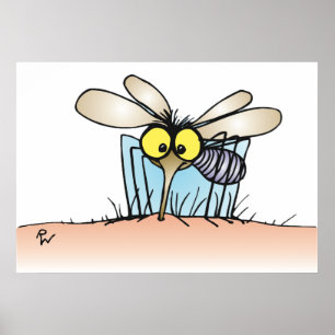 Mosquito die een Poster van een arm bezoekt