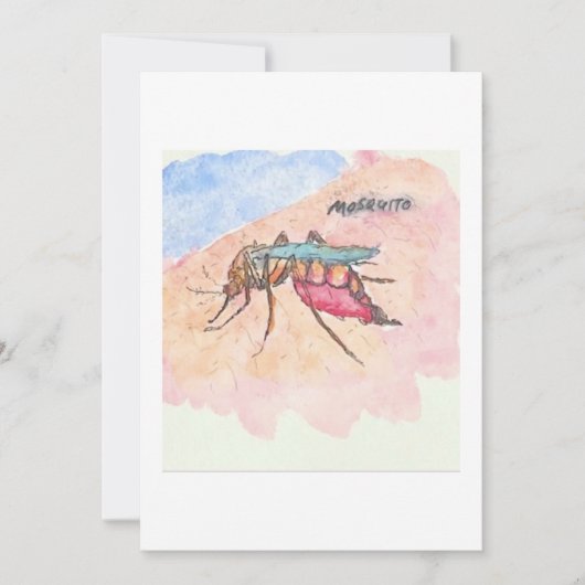 Mosquito Greeting Card Kaart (Voorkant)