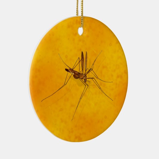 Mosquito in Amber Sap Fossil Replica Prehistorisch Keramisch Ornament (Rechts)
