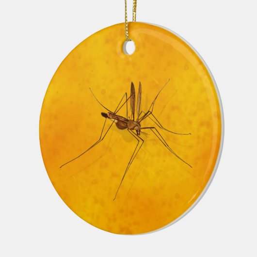 Mosquito in Amber Sap Fossil Replica Prehistorisch Keramisch Ornament (Links)