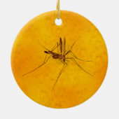 Mosquito in Amber Sap Fossil Replica Prehistorisch Keramisch Ornament (Achterkant)