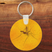 Mosquito in Amber Sap Fossil Replica Prehistorisch Sleutelhanger (Voorkant)