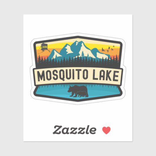 Mosquito Lake, Alaska Sticker (Vel)