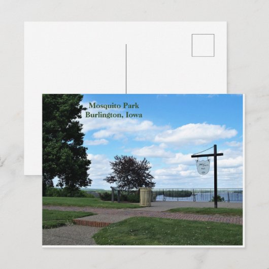 Mosquito Park, Burlington, Iowa Briefkaart (Voorkant / Achterkant)