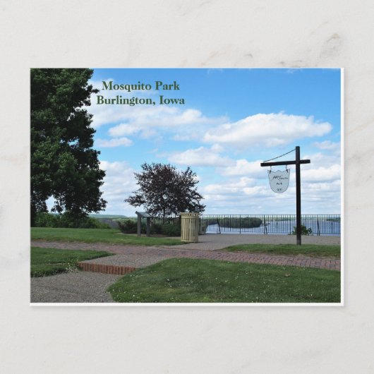 Mosquito Park, Burlington, Iowa Briefkaart (Voorkant)