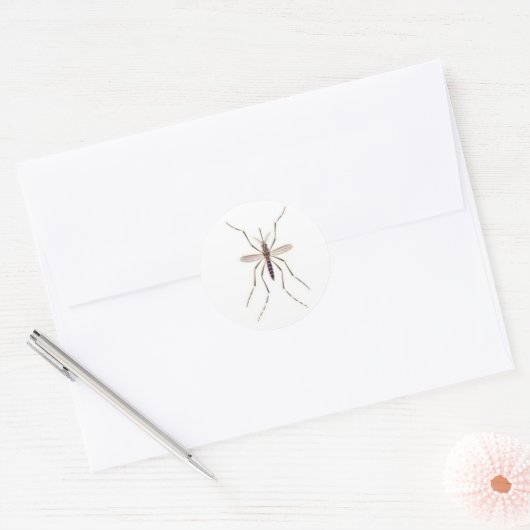 Mosquito POWER Ronde Sticker (Envelop)