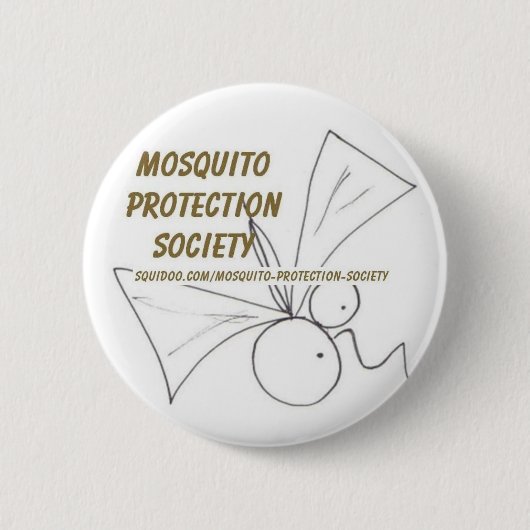 Mosquito Protection Society Ronde Button 5,7 Cm (Voorkant)