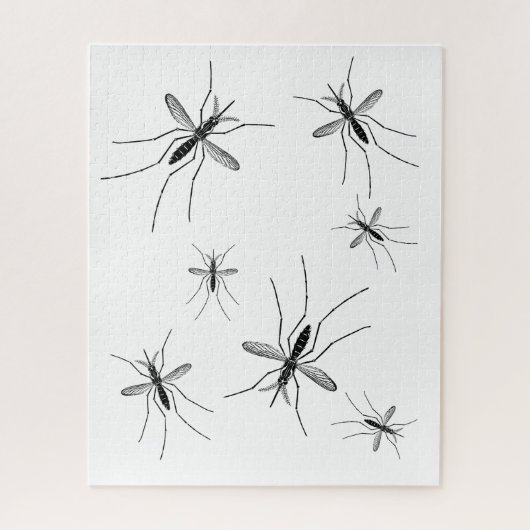 Mosquito Puzzle White Achtergrond Legpuzzel (Verticaal)