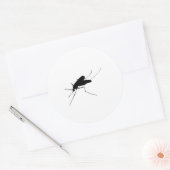 Mosquito Silhouette Nuisance insect/bug pest Ronde Sticker (Envelop)