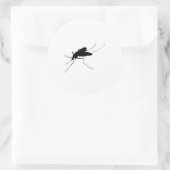 Mosquito Silhouette Nuisance insect/bug pest Ronde Sticker (Tas)