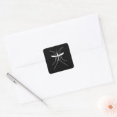 Mosquito Vierkante Sticker (Envelop)