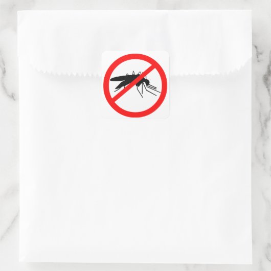 Mosquito Vierkante Sticker (Tas)