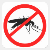 Mosquito Vierkante Sticker (Voorkant)