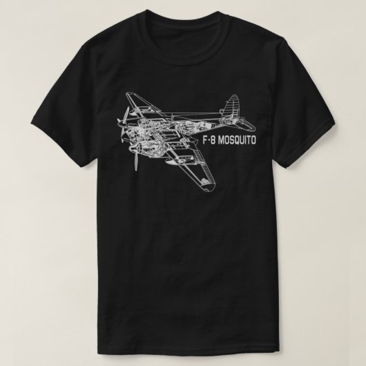 Mosquito WWII Plane American F8 Reconnaissance Air T-shirt (Design voorkant)
