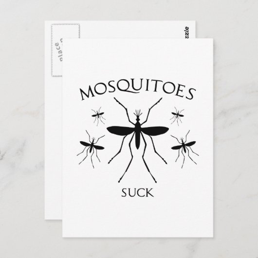 Mosquitoes Suck Briefkaart (Voorkant / Achterkant)