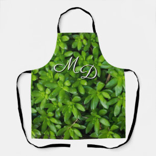 Moss Abstract met Initialen Schort