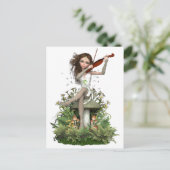 Moss Agate Fairy ~ Melody Briefkaart (Staand voorkant)
