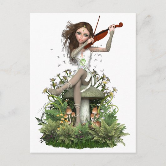 Moss Agate Fairy ~ Melody Briefkaart (Voorkant)
