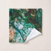 Moss Agate Green Crystal Geode Abstract Bad Handdoek (Wasdoekje)