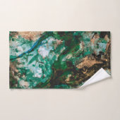 Moss Agate Green Crystal Geode Abstract Bad Handdoek (Handdoek)