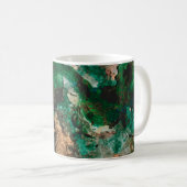 Moss Agate Green Crystal Geode Abstract Koffiemok (Voorkant rechts)
