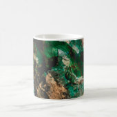 Moss Agate Green Crystal Geode Abstract Koffiemok (Center)