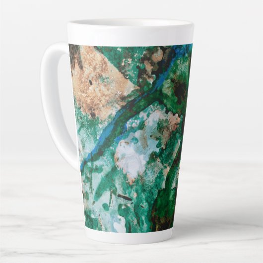 Moss Agate Green Crystal Geode Abstract Latte Mok (Linkerhoek)