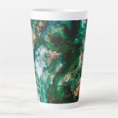 Moss Agate Green Crystal Geode Abstract Latte Mok (Voorkant)