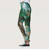 Moss Agate Green Crystal Geode Abstract Leggings (Links)