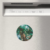 Moss Agate Green Crystal Geode Abstract Magneet (Insitu (Vaatwasser))