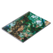 Moss Agate Green Crystal Geode Abstract Notitieboek (Linkerzijde)