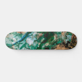 Moss Agate Green Crystal Geode Abstract Persoonlijk Skateboard (Horizontaal)
