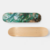 Moss Agate Green Crystal Geode Abstract Persoonlijk Skateboard (Horizontaal)