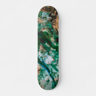 Moss Agate Green Crystal Geode Abstract Persoonlijk Skateboard