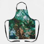 Moss Agate Green Crystal Geode Abstract Schort (Voorkant)