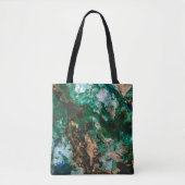 Moss Agate Green Crystal Geode Abstract Tote Bag (Voorkant)