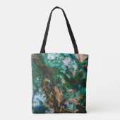 Moss Agate Green Crystal Geode Abstract Tote Bag (Achterkant)