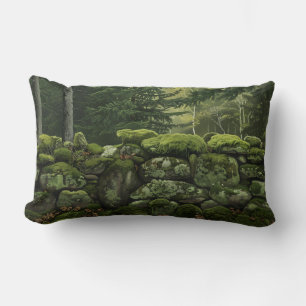 Moss Bedekte Stone Wall Sierkussen Kussen