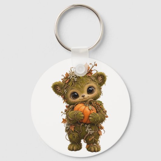 Moss Beer Pompoen Sleutelhanger (Voorkant)