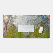 Moss Birch Tree Bark Rustic Country Natuur Foto Bureaumat (Keyboard & Muis)