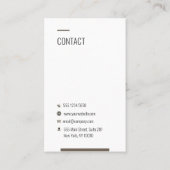 Moss Brown Modern minimalist Golden Ginkgo Visitekaartje (Achterkant)