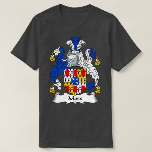 Moss Coat of Arms Family Crest T-shirt (Design voorkant)