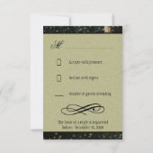 Moss Enchanted Forest Firefly Wedding RSVP-kaarten RSVP Kaartje (Achterkant)