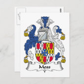 Moss Family Crest Briefkaart (Voorkant / Achterkant)